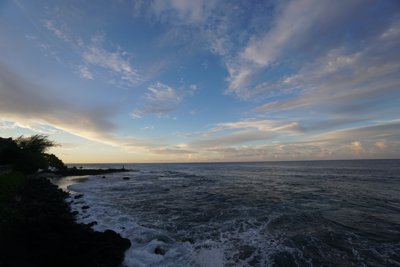 夕焼け・タヒチ島東側海岸